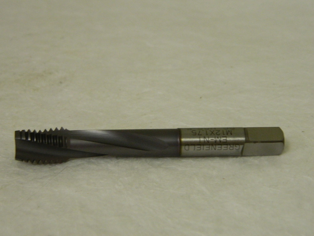 Widia Spiral Flute Tap M12 x 1.75 mm D6 3 Flute HSS TiCN Coated Qty 2  88432