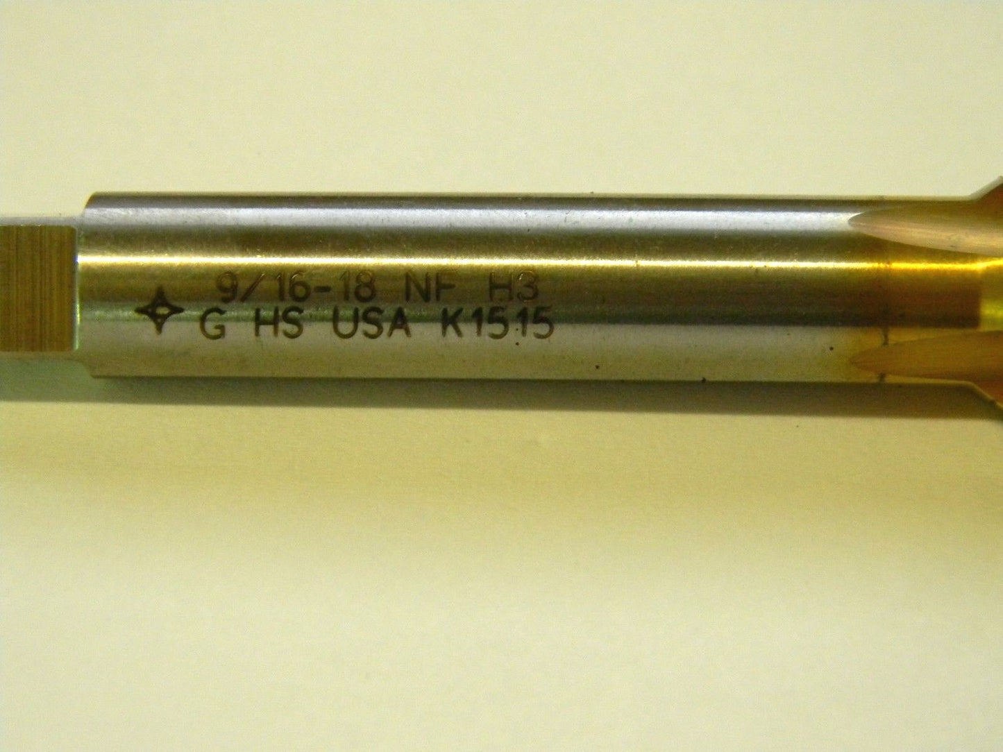 Cleveland 9/16"-18 UNF H3 4Fl TiN Coated HSS Standard Hand Tap QTY 2  C55238
