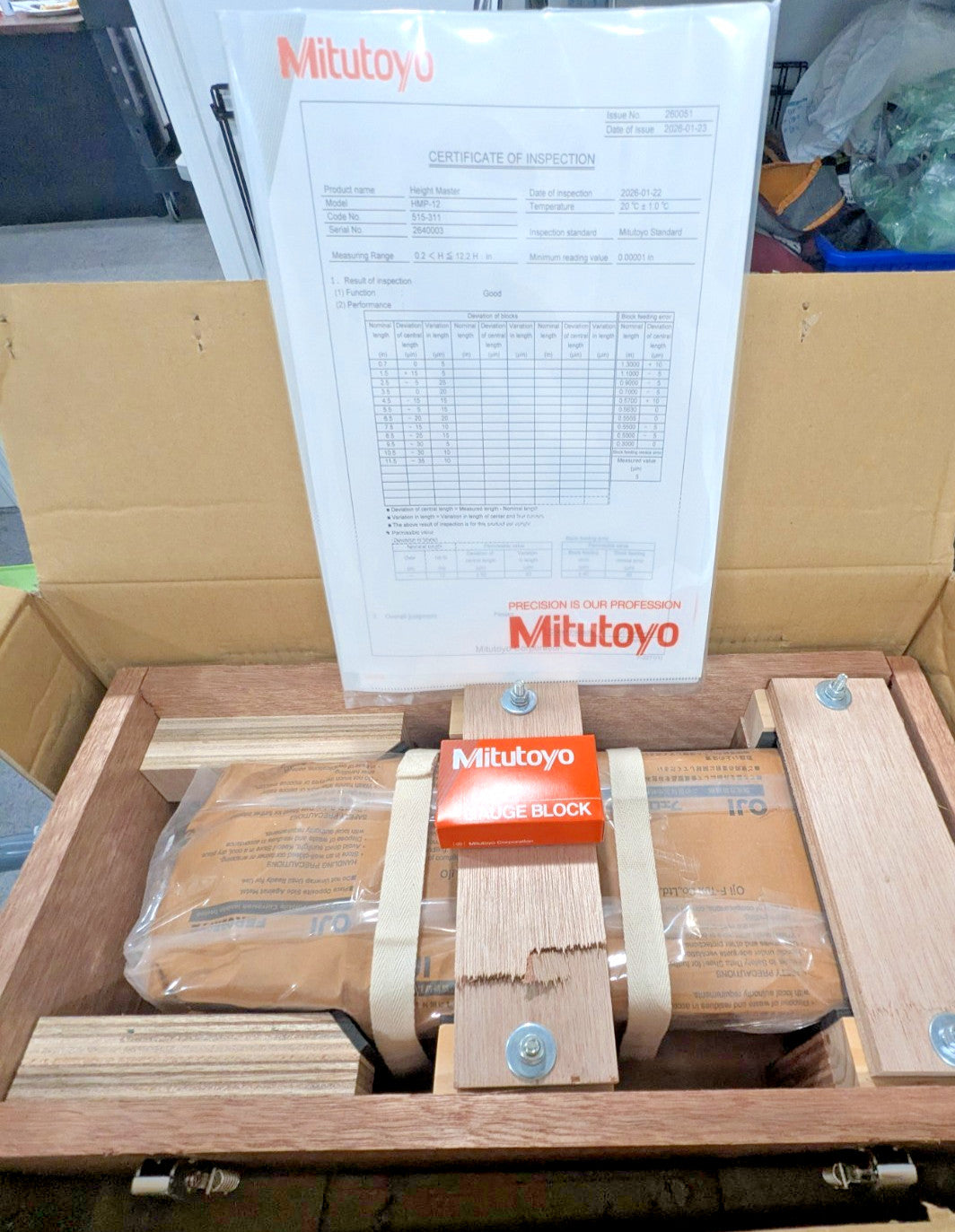 Mitutoyo Calibration Master 0.2" to 12.2" 515-311