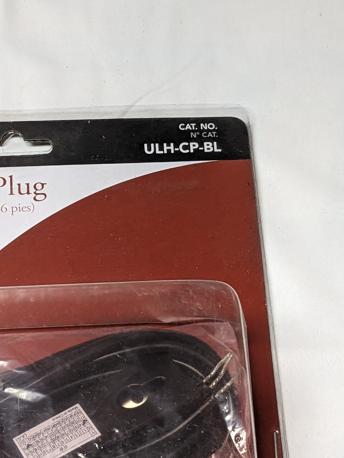 Juno Lighting 6 Cord And Plug Connector 3-Wire Black ULH-CP-BL