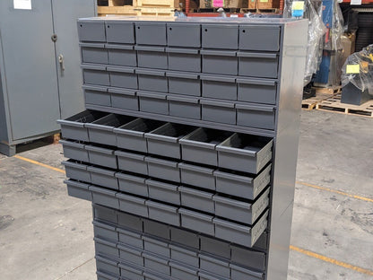Durham Bin Storage Cabinet 96 Drawer 62 x 34 x 12 Steel Gray 022-95