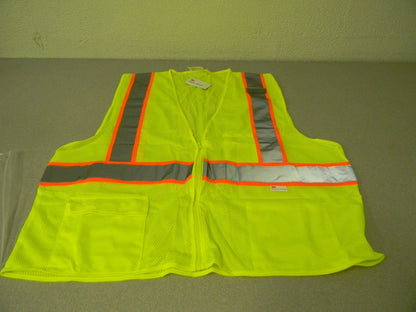 3M Reflective 5 PT Brkway YWL 3XL HI VIS Safety Vest QTY 4  582-ET-LM-3XL