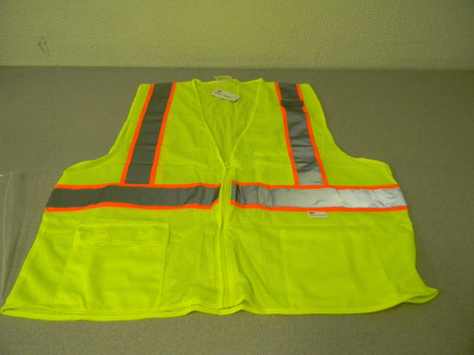 3M Reflective 5 PT Brkway YWL 3XL HI VIS Safety Vest QTY 4  582-ET-LM-3XL