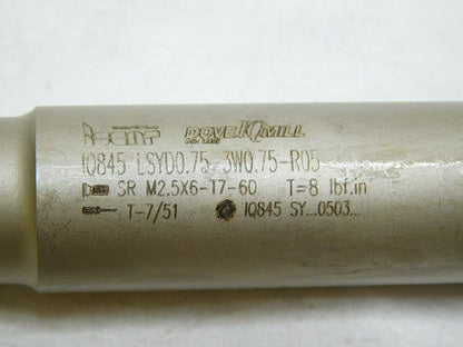 Iscar DOVEIQMILL Indexable End Mill 0.96"CD IQ845 ESYD0.75-3W0.75-R05 31066