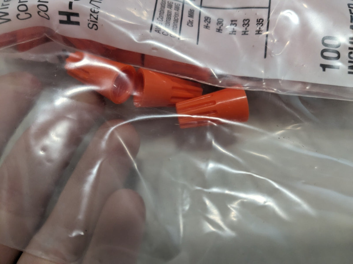 3M Standard Twist-On Wire Connector 100pkOrange Fire-Resistant 3 AWG 7010348891