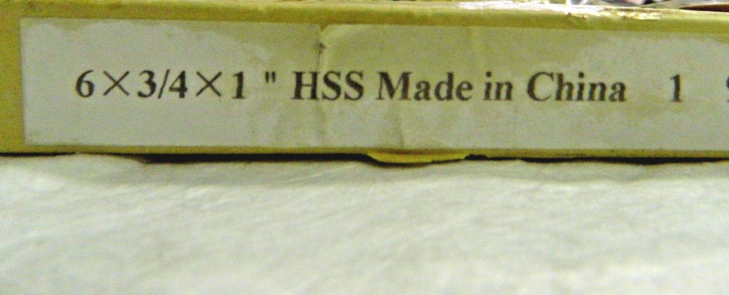 Precision Side Milling Cutter HSS 6" Diam x 3/4" W x 1" Hole 24T
