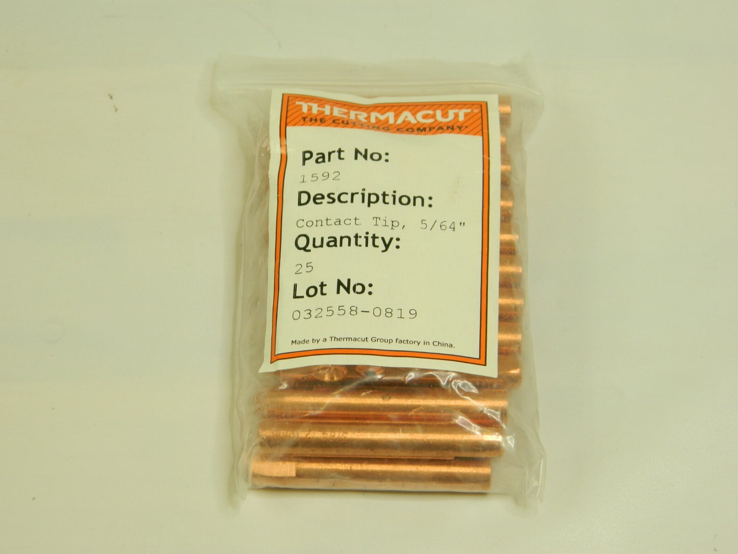 Thermacut 5/64" Wire OD, MIG Welder Contact Tip Qty 25 1592
