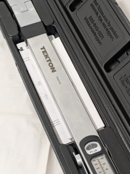 Tekton Beam Torque Wrench: 3/8 in Drive, Square Drive, 18.8000" OAL TRQ62103
