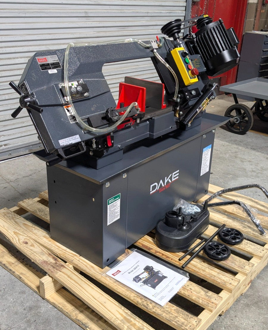 DAKE SE912  9 x 12  Horizontal Bandsaw 110v  1HP  Step Pulley  *Scratch & Dent*