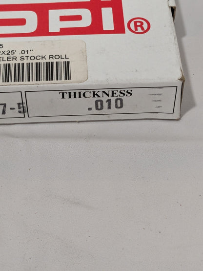 SPI Feeler Stock Roll: 0.01" Thick, 1/2" Wide, 25' Long 91-427-5