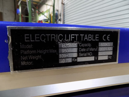 Pro Source Electric Lift Table 1000 lb Capacity 36" x 24" Platform PAR