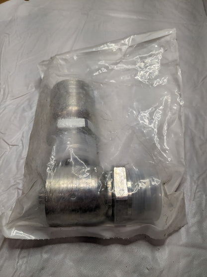 PARKER Hydraulic Hose Swivel Fitting: 1" ID, 16 mm, 1-5/8-12 Qty 2 10343-20-16