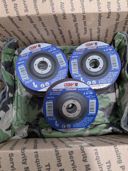 CGW Depressed-Center Wheel: 4-1/2" Dia, 1/8" Thick, 7/8" Hole Qty 25 35666