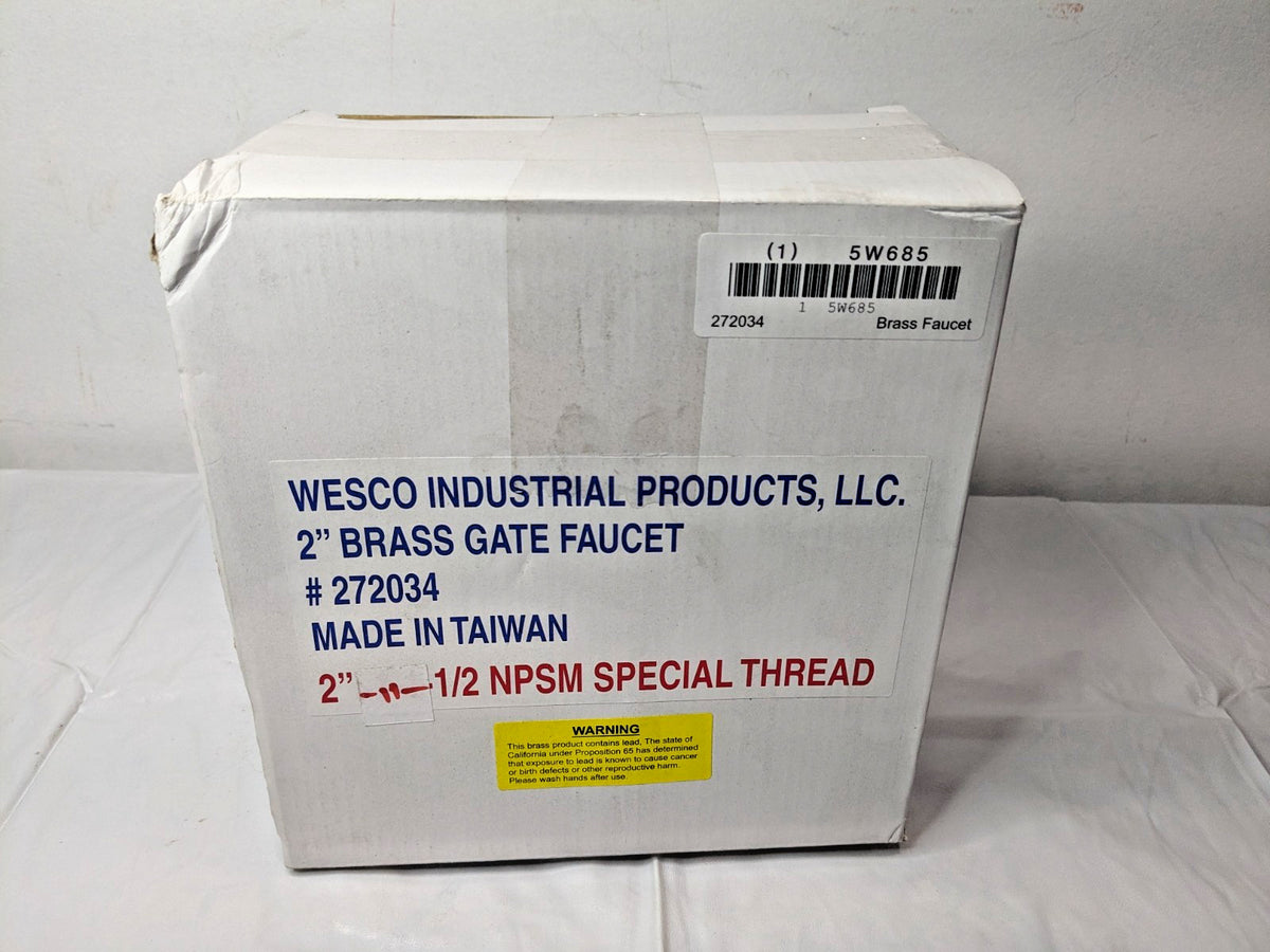 Wesco Industrial Products 2" Brass Gate Faucet 272034 5W685
