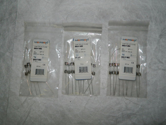 Ferraz Shamut Time Delay Miniature Glass Fuse 250 VAC 1A 25PK #GDG-V1-MSC