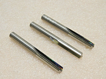 Metal Removal Carbide Straight Flute Stub Drills RH 19/64" 140° 2FL Qty 3 M
