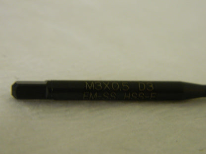 Widia GTD M3 x 0.50mm D3 EMSS 3FL HSS Oxide Coating Spiral Flute Tap QTY 6 72615