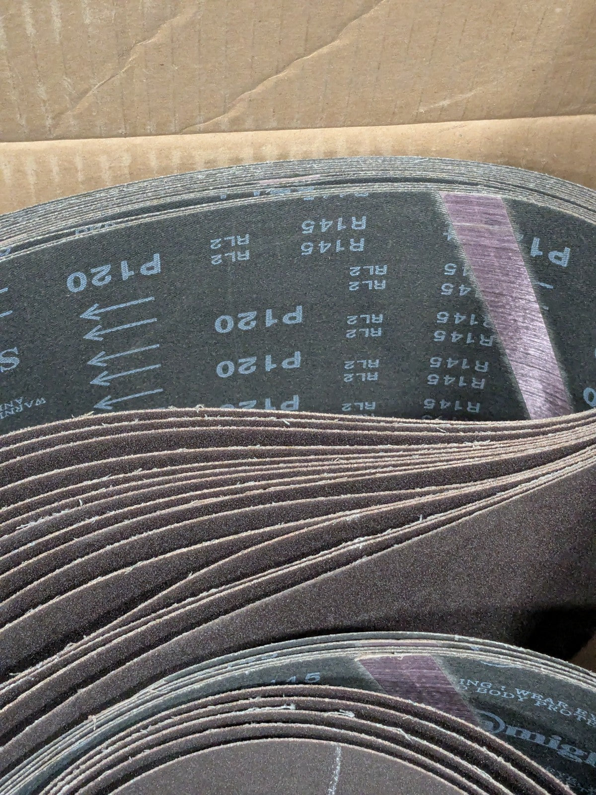 CGW Abrasive Belt: 6" Wide, 48" OAL, 120 Grit, Aluminum Oxide Qty 20 61297
