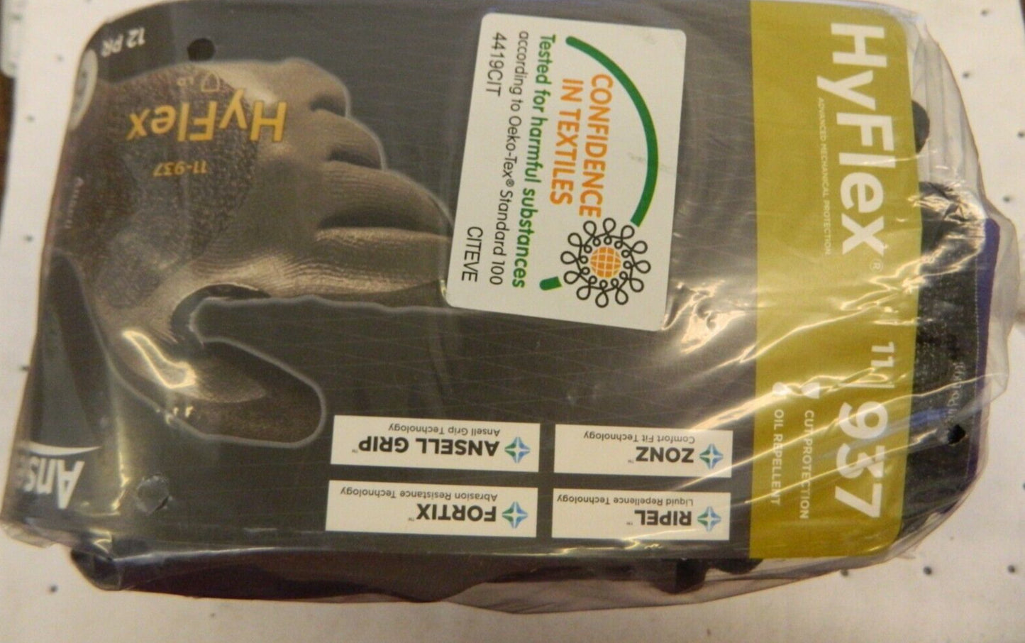 ANSELL Cut &amp; Abrasion-Resistant Gloves 12 pairs Size XS ANSI Cut A2 11-937-6