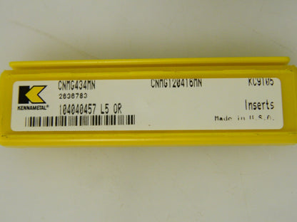 Kennametal Carbide Inserts 5 Pack CNMG434MN KC9105 2636783