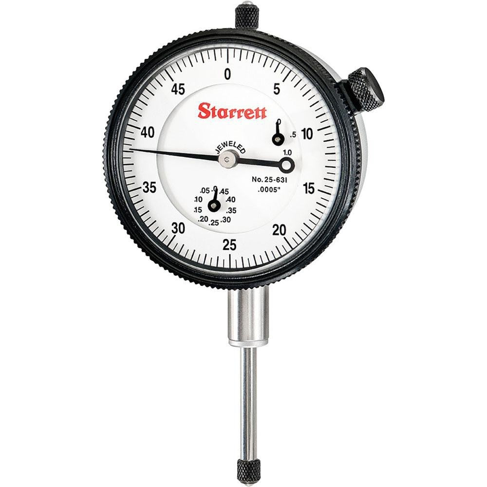 Starrett Dial Drop Indicator 1.0000" Max Measurement 0-50 Dial Reading 53304