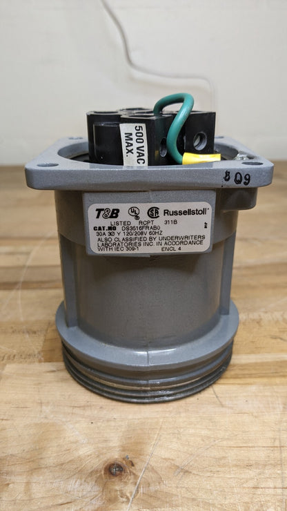 T&B Russelstoll DS3516FRAB Hazardous Locaction Plug Receptacle GN JB RCP