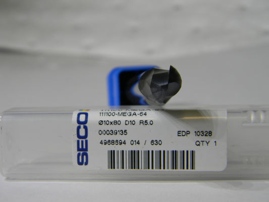 Seco Corner Radius Spiral Flute Corner Radius End Mill 3FL 39948