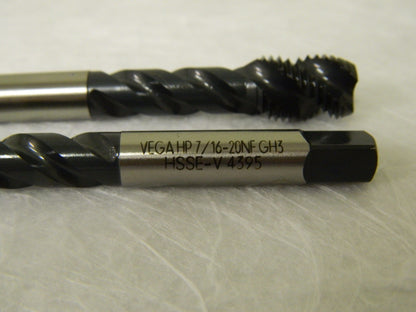 Vega  XHP-MB7/16-20 GH3 3FL Spiral Flute BTM Tap  QTY 2 84620
