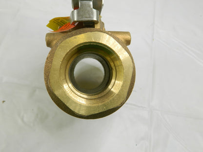 Apollo Manual Ball Valve: 1-1/2" Pipe, Full Port, Bronze FNPT 7710746SV
