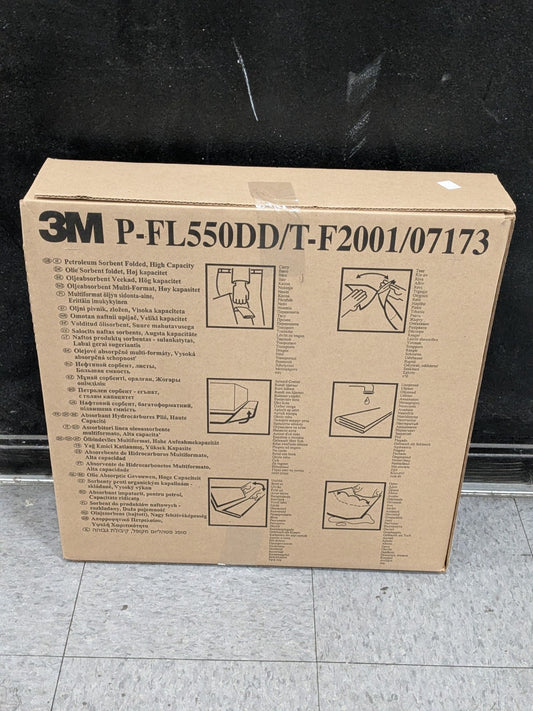 3M Sorbent Roll: For Oil Only, 50' Long, 5' Long, 31.5 gal 7000002025
