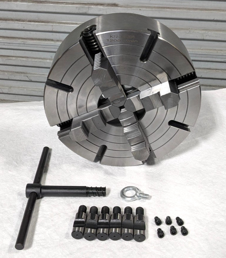 12" Independent 4 Jaw Lathe Chuck   D1-6 Mounting   3.74" Through Hole  429-4126