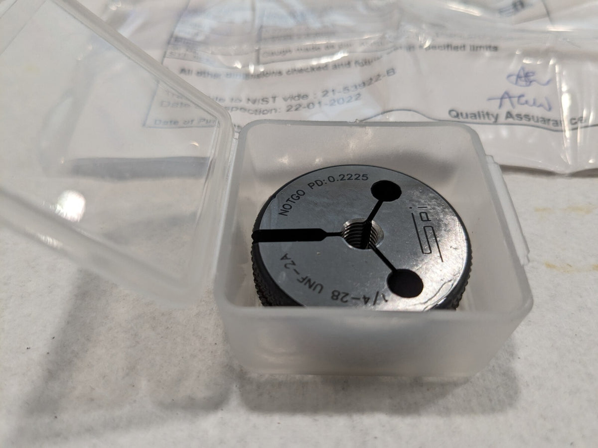 SPI Threaded Ring Gage: 1/4-28 Thread, Class 2A no go 23-153-0