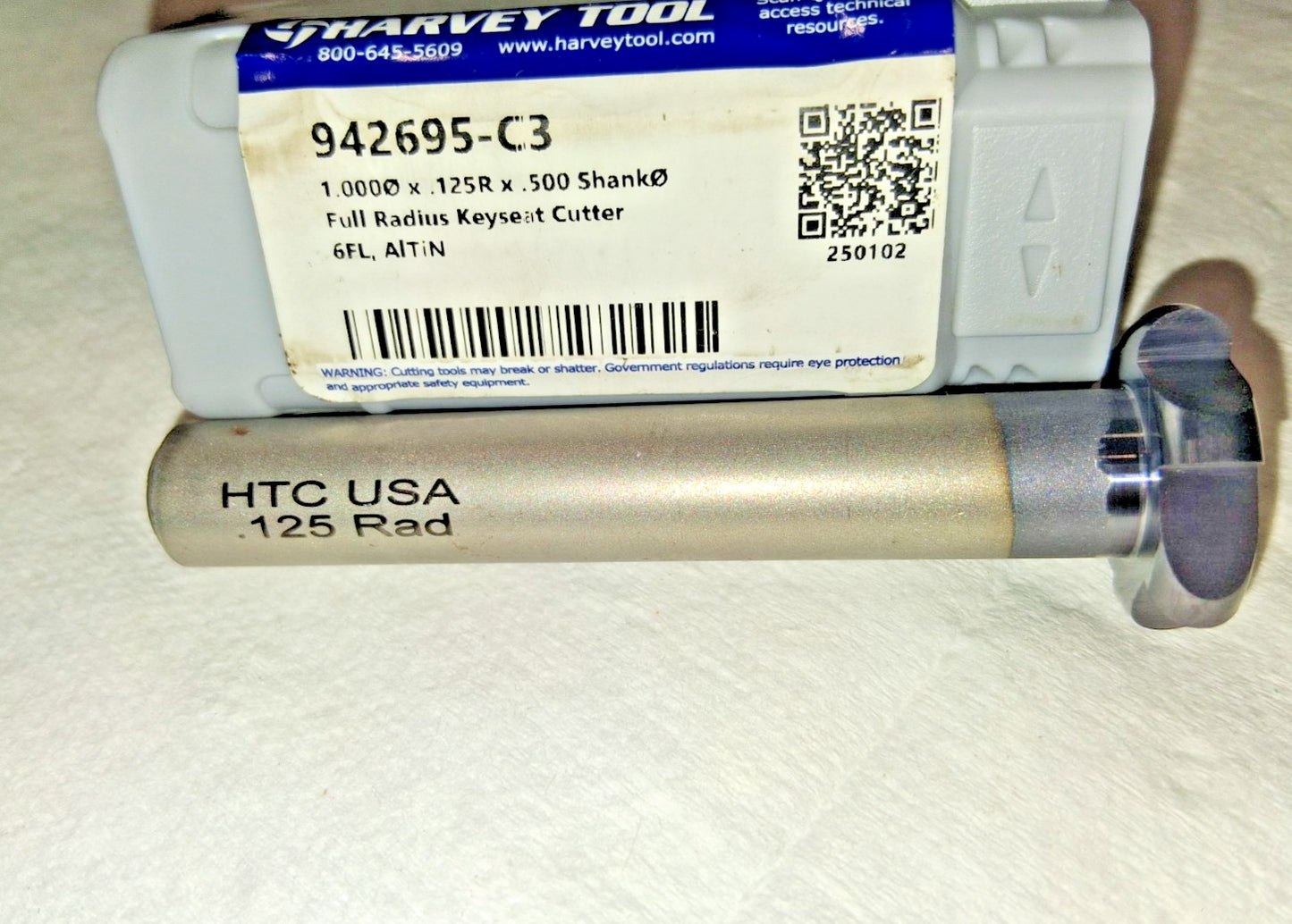 Harvey Tool Carbide Woodruff Keyseat Cutter 1" Cut Dia 1/4" W 942695-C3