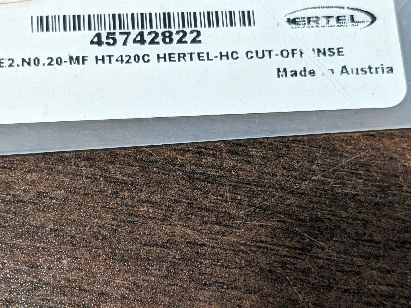 HERTEL 8pk 161E2.N0.20MF HT420C Carbide Cutoff Insert 354534
