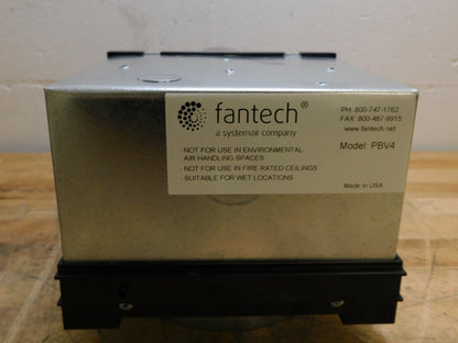 Fantech Enclosed Exhaust Fan 4" Blade Direct Drive 0.027 hp 100 CFM PB110