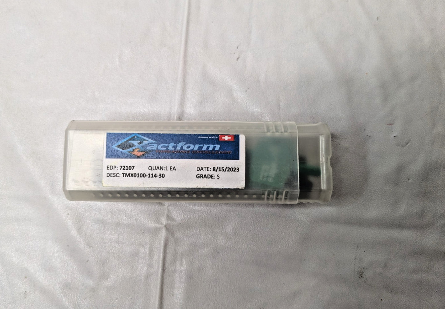 Xactform Indexable Thread Mill Int Ext 1.140 Dia 4.370 OAL 72107