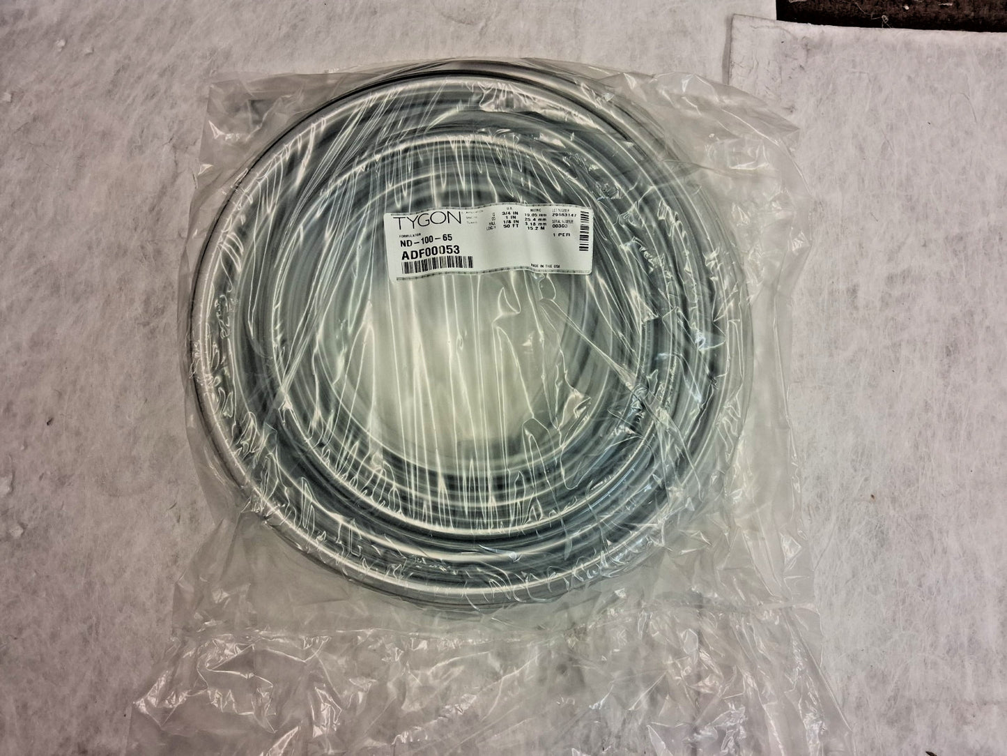 Tygon Tube 3/4" ID x 1" OD 1/8" Wall Thickness 50Ft Long 547478