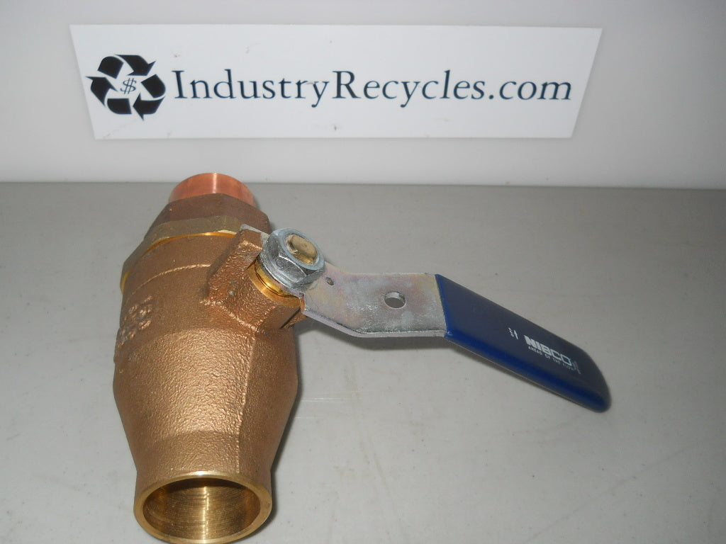 Nibco S58570SU 2-Piece Bronze Ball Valve Full Port 1-1/2" with Single Union