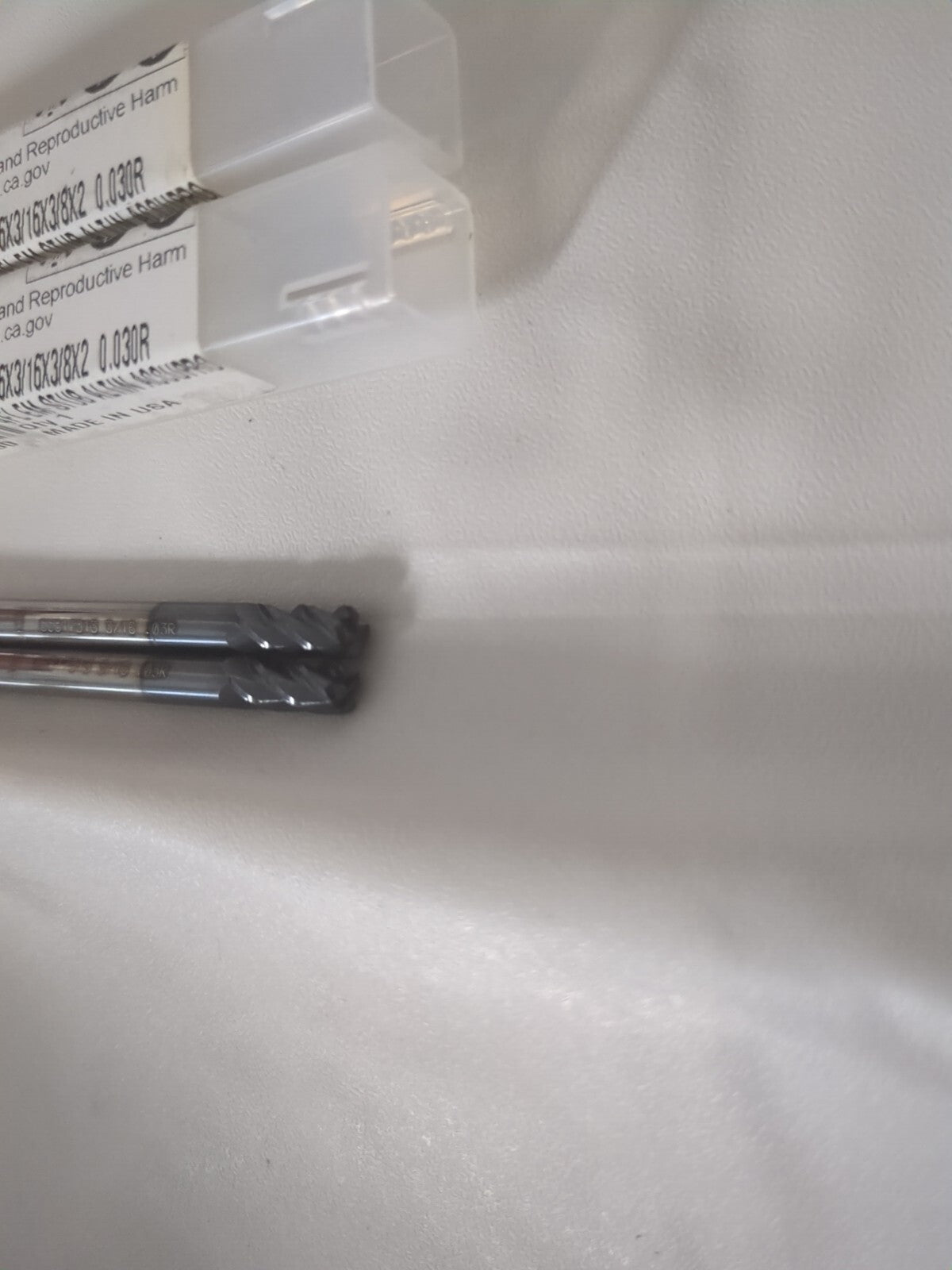 Accupro 2pk Corner Radius End Mill 3/16" Dia 3/8" LOC 4fl solid carbide 12182772