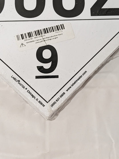 Labelmaster UN 3082 Miscellaneous Dangerous Goods Hazmat Placard Qty 25 ZRV19-82