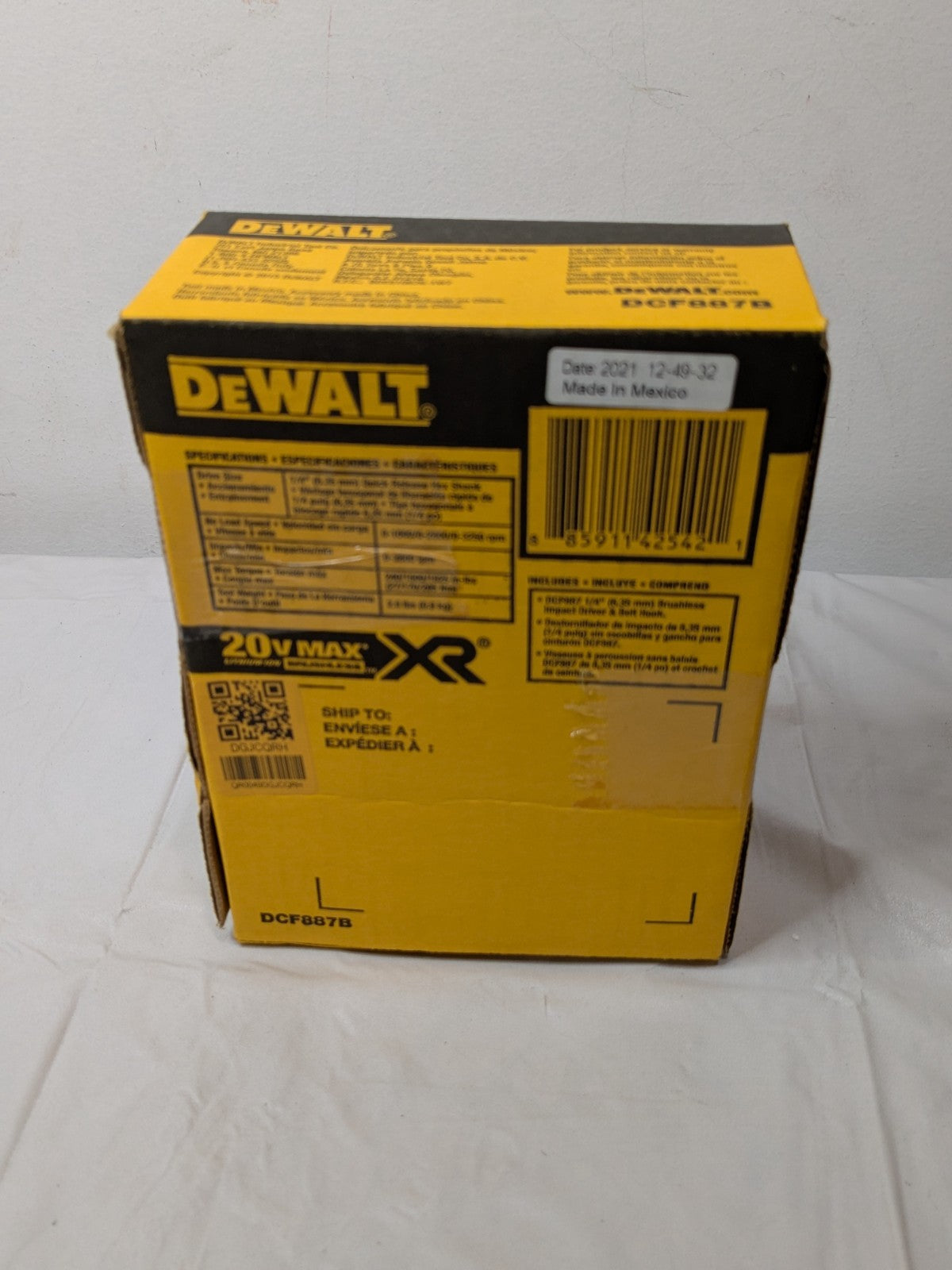 Dewalt 20V MAX XR Impact Driver Brushless 3-Speed TOOL ONLY DCF887B