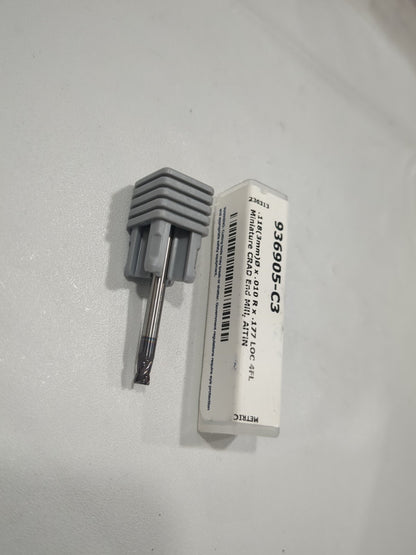 HARVEY TOOL Corner Radius End Mill 3.00mm Dia 4 Fl Solid Carbide 936905-C3