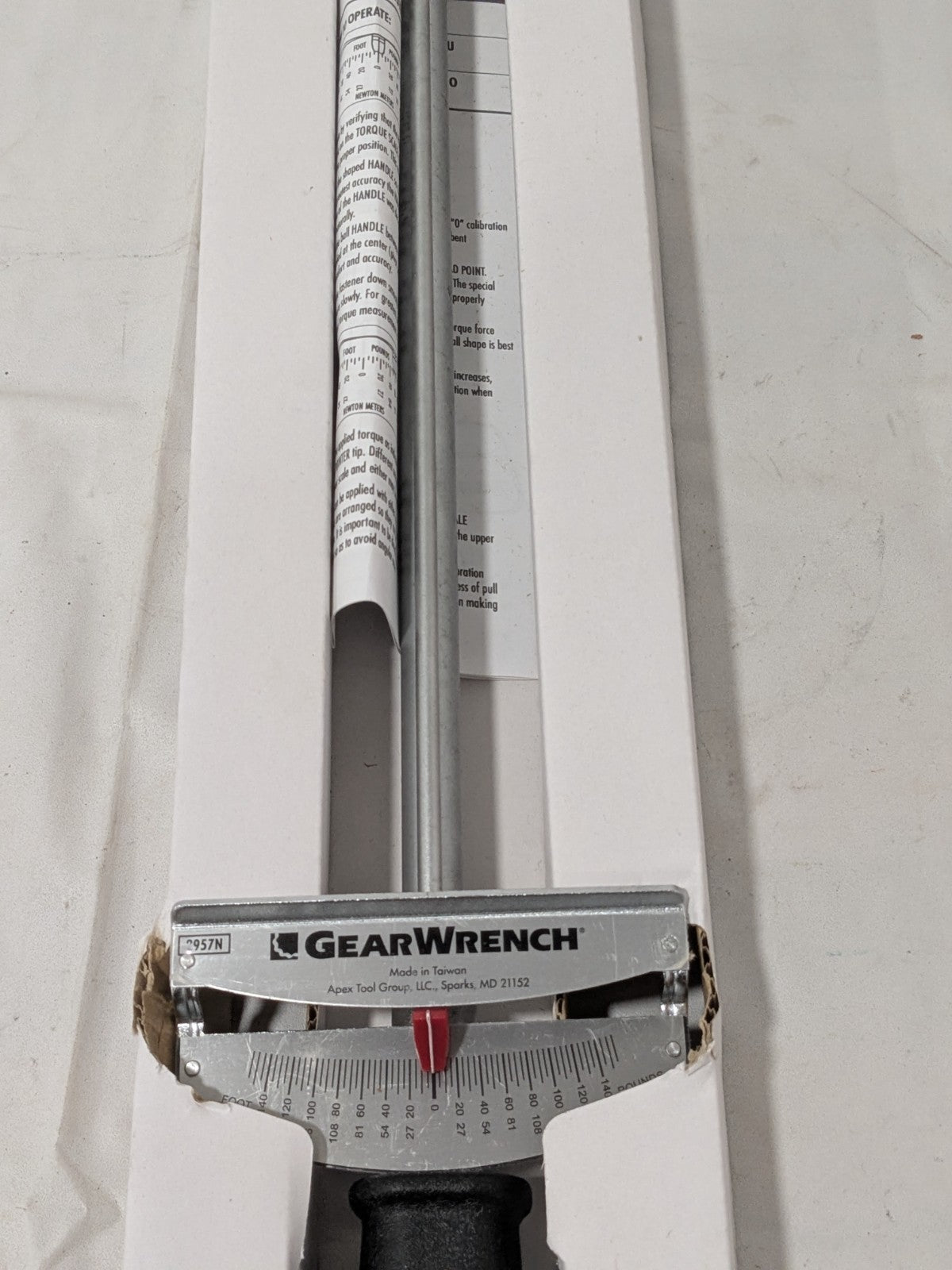 GEARWRENCH Torque Wrench 1/2 In Drive Beam 0 to 150 ft/Lbs 2957N
