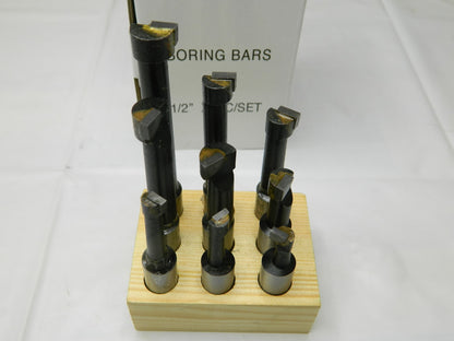 Interstate 9 Pc Boring Bar Set 5/16"-9/16 Min Diam 3/4"-3 Max Depth 08054504