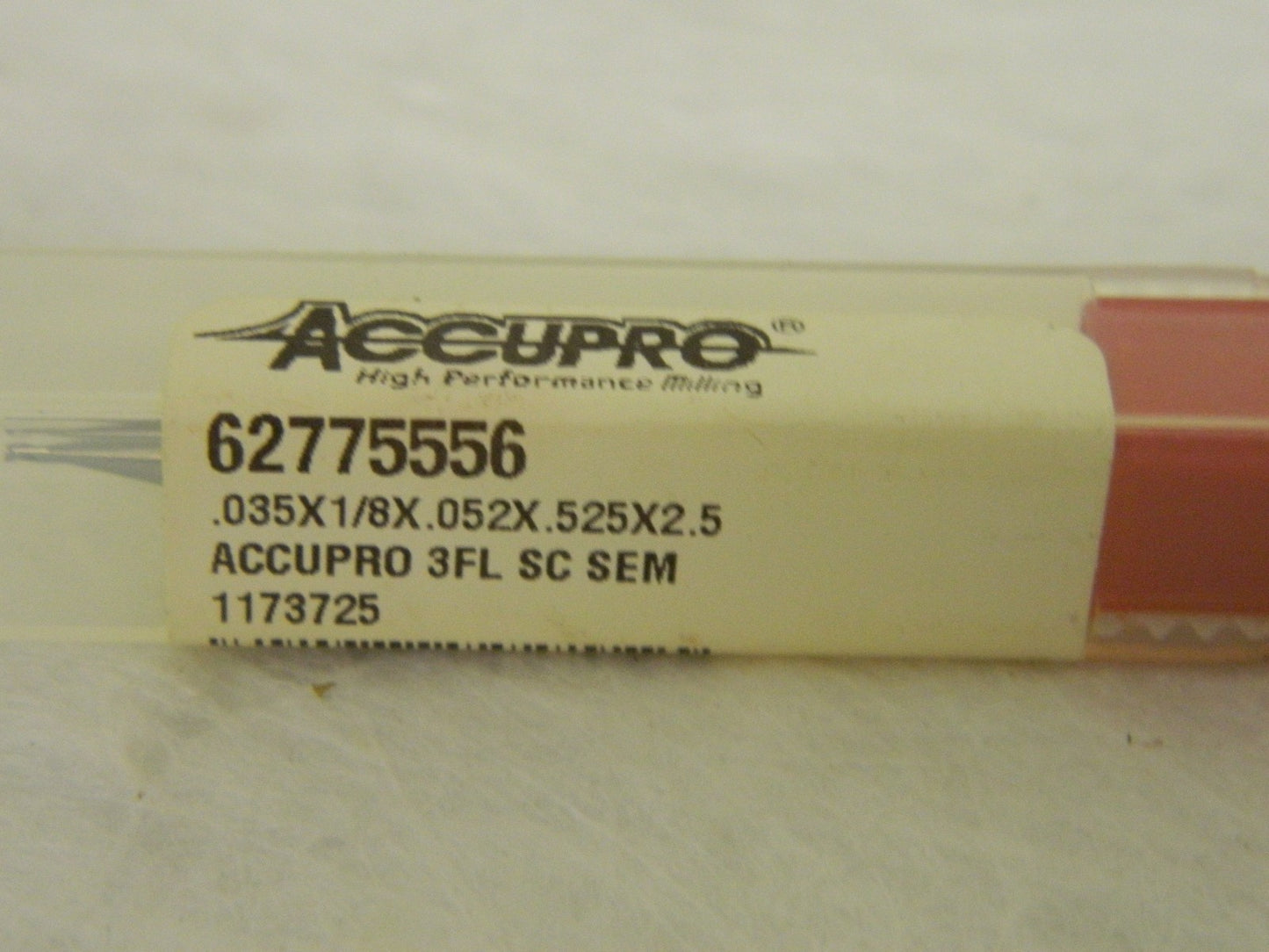 Accupro 0.052" LOC  3FL Solid Carbide Square End Mill  QTY 3 62775556