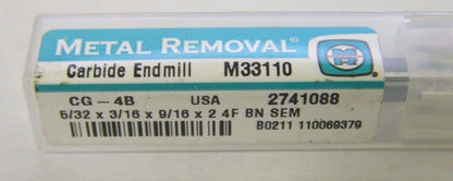 Metal Removal M33110 5/32" x 3/16" x 9/16" x 2" 4FL Carbide