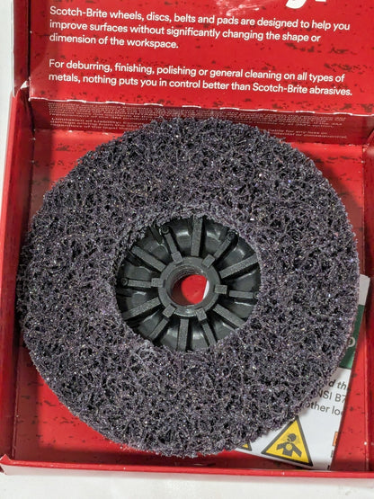 3M Deburring Disc: 4-1/2" Dia, Extra Coarse, Silicon Carbide Qty 2 71001760