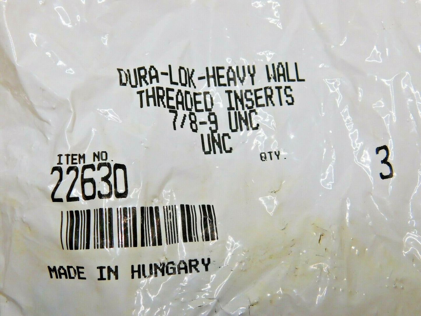 Dura-Lok-Heavy Wall Threaded Inserts 7/8-9 UNC Qty 12 pcs 22630