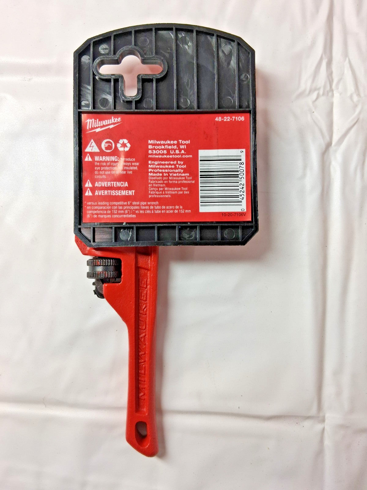 Milwaukee Tool Steel Pipe Wrench 1-3/4" Max 6" OAL 15328024