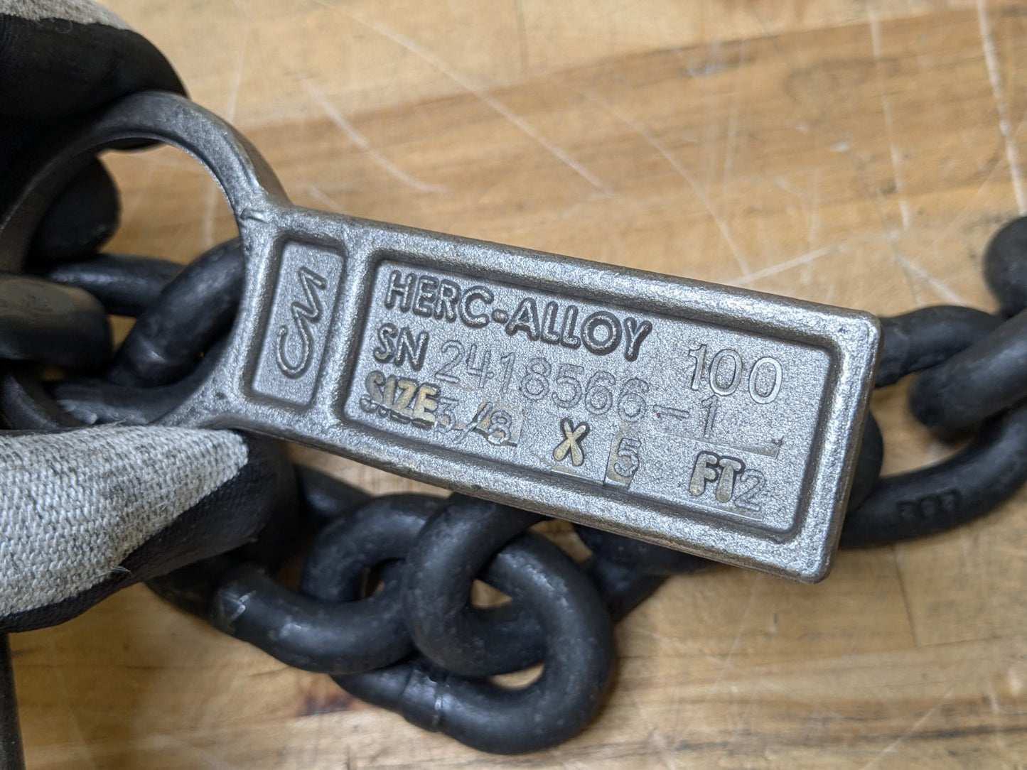 Lift All Single Leg Chain Sling 5 Ft. x 3/8 In. 8800 Lb. Vertical Capacity